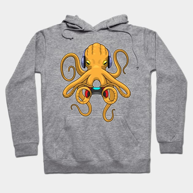Octopus Gamer Controller Hoodie by Markus Schnabel